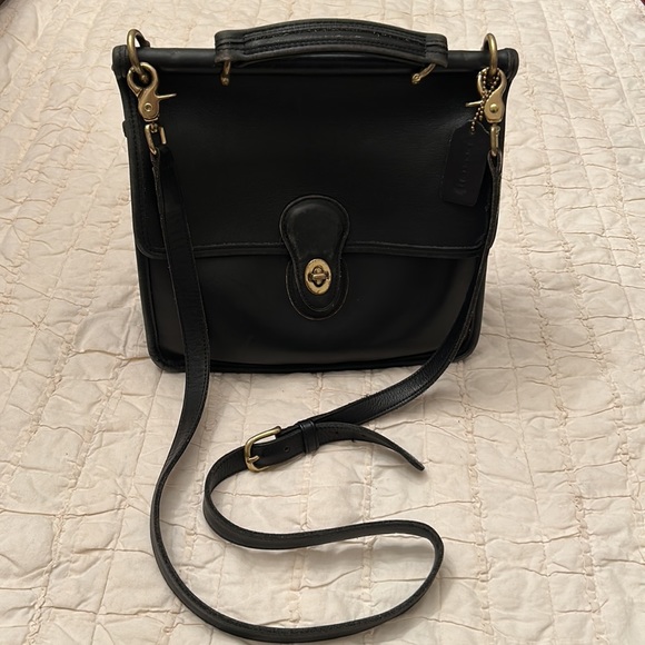 Vintage Coach Station Willis Bag in black - Picture 2 of 14